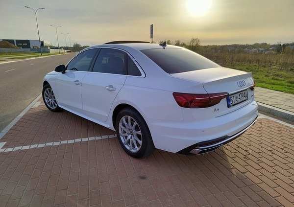 Audi A4 cena 127500 przebieg: 34500, rok produkcji 2021 z Białystok małe 92